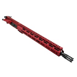 AR15 5.56 NATO 16" CARBINE LENGTH 1:8 TWIST W/ 15" M-LOK (RED) HANDGUARD - UPPER ASSEMBLY (NO BCG)